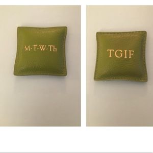 Adorable TGIF 2-sided Leather Paper Weight
